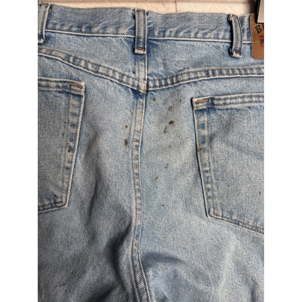 VTG Brittania Jean Co Mens Light Wash Straight Leg Denim Jeans 36x34 1B101MS - Picture 10 of 16
